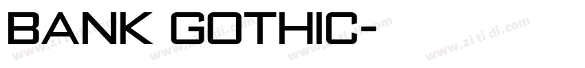 bank gothic字体转换
